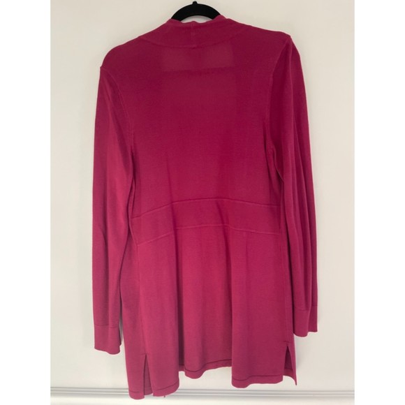 Chico's 1 Open Front Classic Long Sweater Cardigan US Medium/8 A62 - Picture 2 of 11